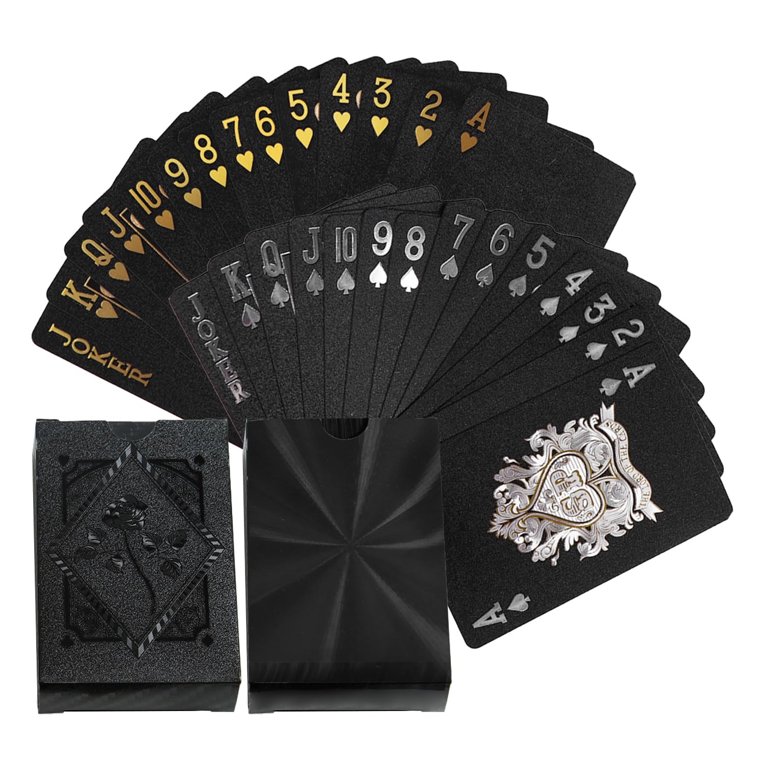 KRYMSON 2 Dicks Black Playing Cards Each, 54 Cards, Plastic